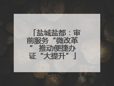 盐城盐都：审前服务“微改革” 推动便捷办证“大提升”